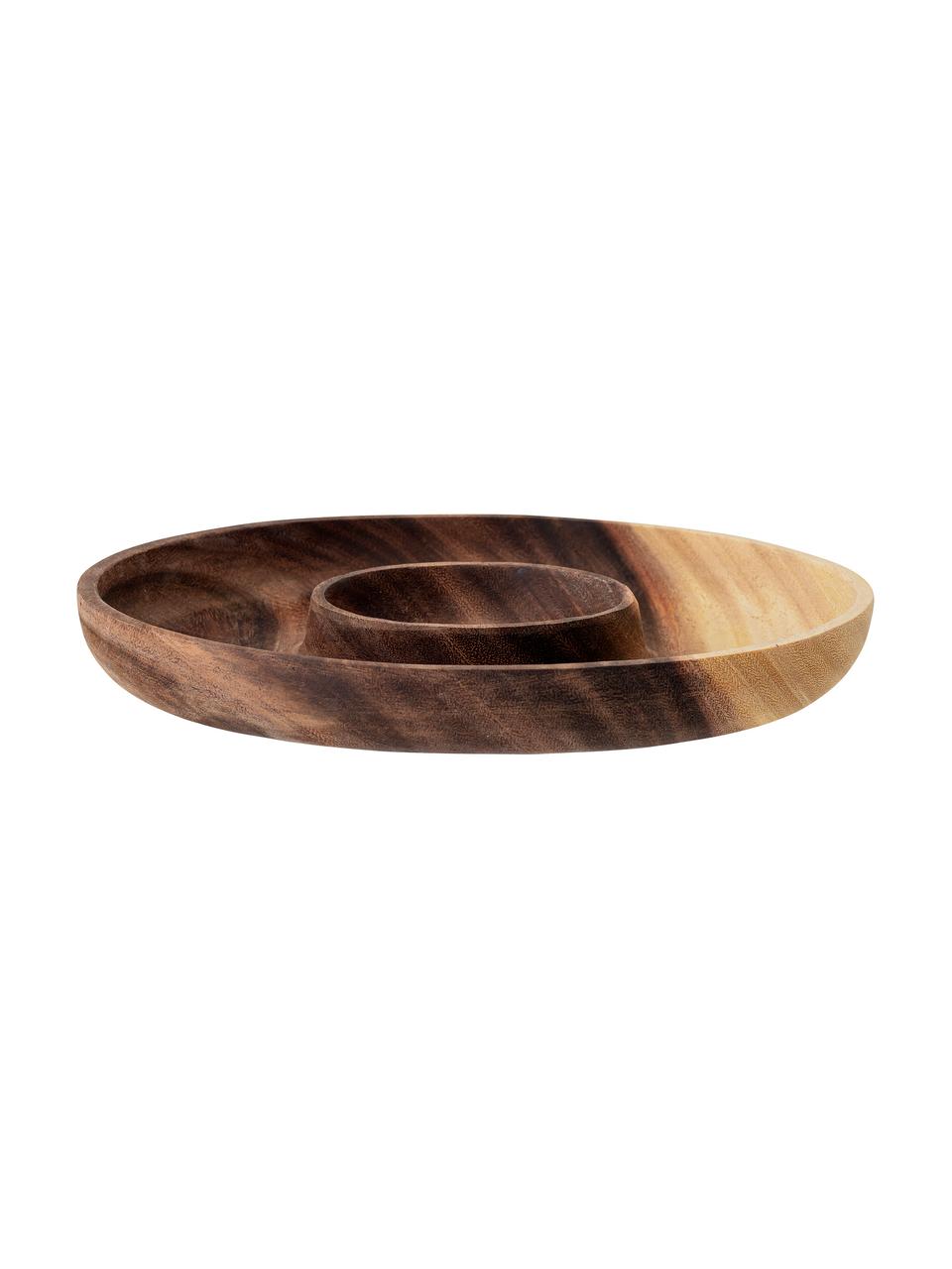 Servírovací tanier z akáciového dreva Breno, Ø 28 cm, Hnedá