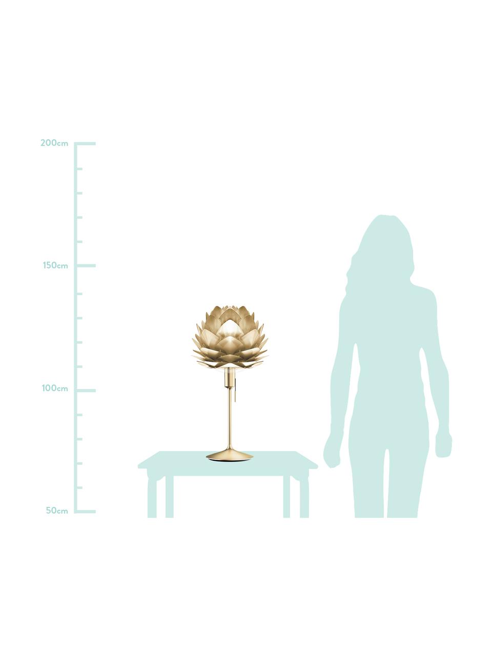 Duża lampa stołowa Silvia, Stelaż: stal, Odcienie mosiądzu, Ø 32 x W 67 cm