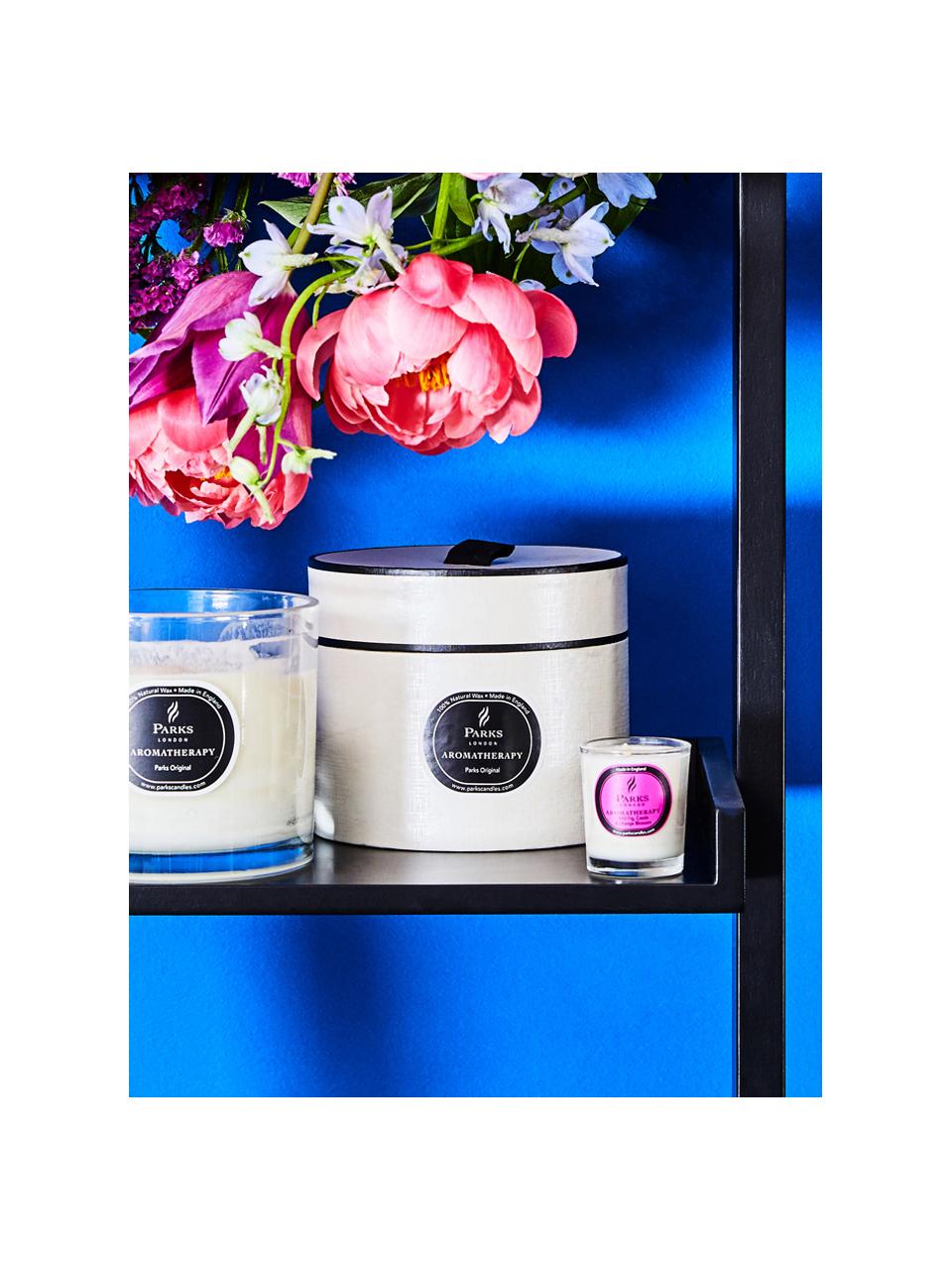 Vonná svíčka Aromatherapy (fík, černý rybíz a pomeranč), Transparentní, bílá, růžová, Ø 8 cm, V 9 cm