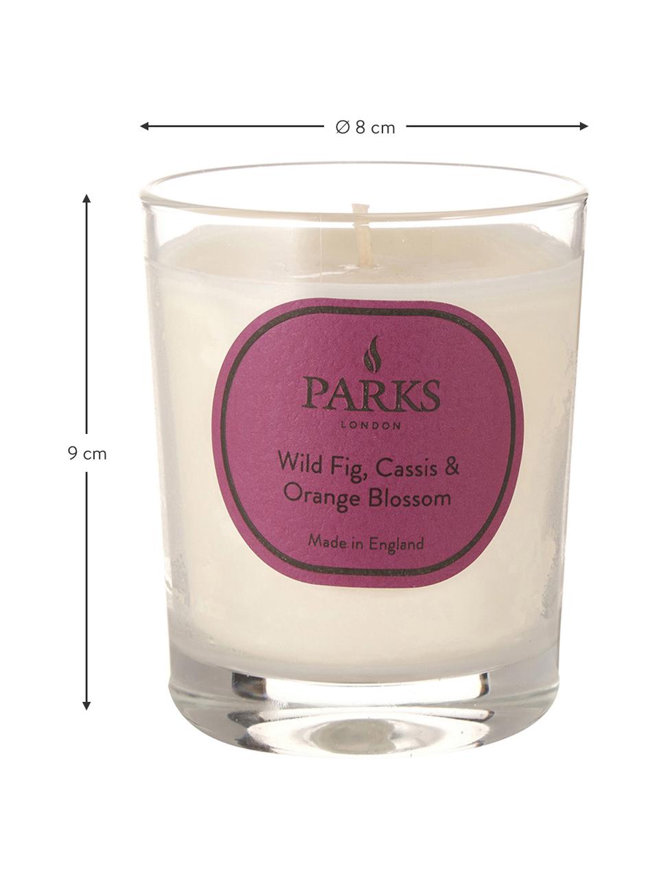Vela perfumada Aromatherapy (higo, cassis y naranja), Recipiente: cristal, Transparente, blanco, rosa, Ø 8 x Al 9 cm