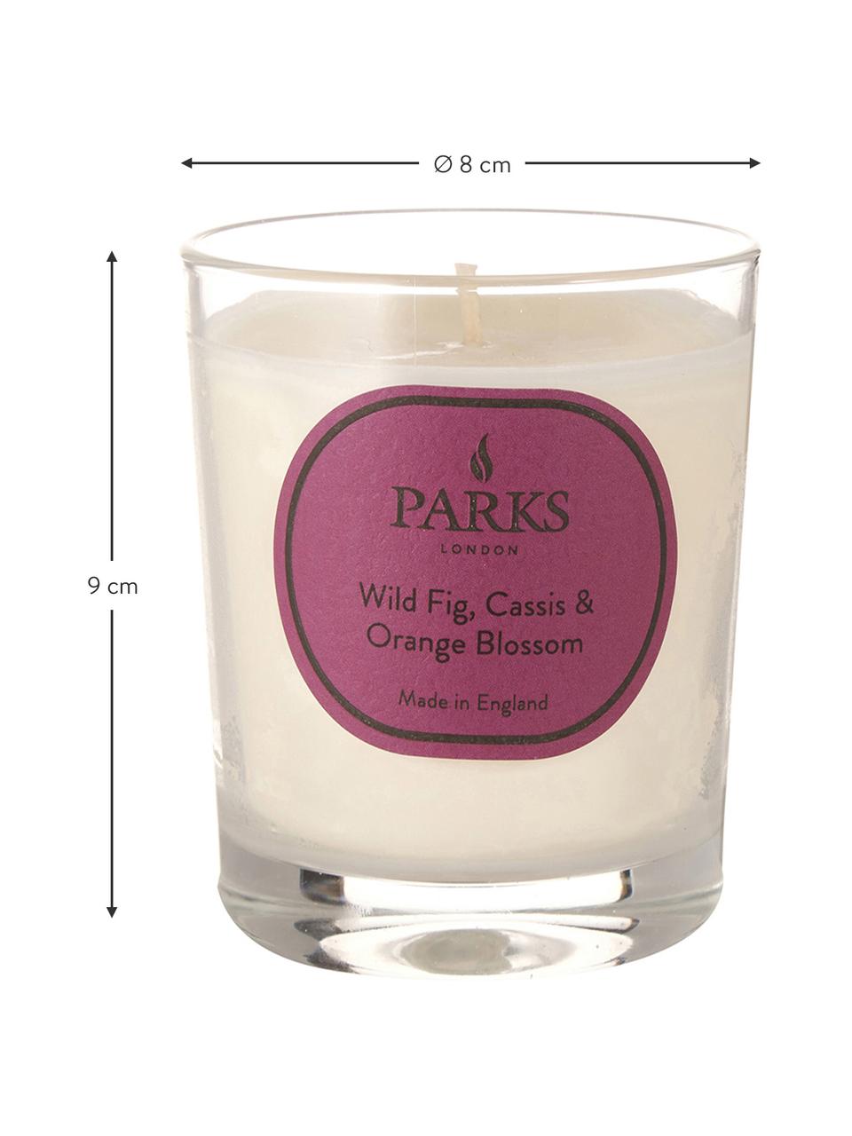 Vonná svíčka Aromatherapy (fík, černý rybíz a pomeranč), Transparentní, bílá, růžová, Ø 8 cm, V 9 cm