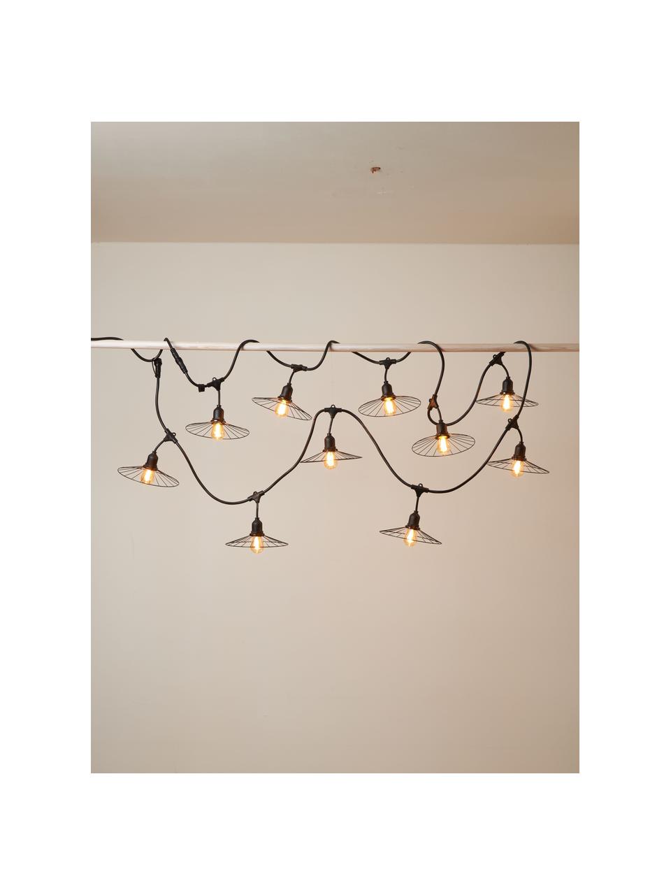Exteriérový světelný řetěz Chic, 600 cm, Černá, D 600 cm, 10 lampionů