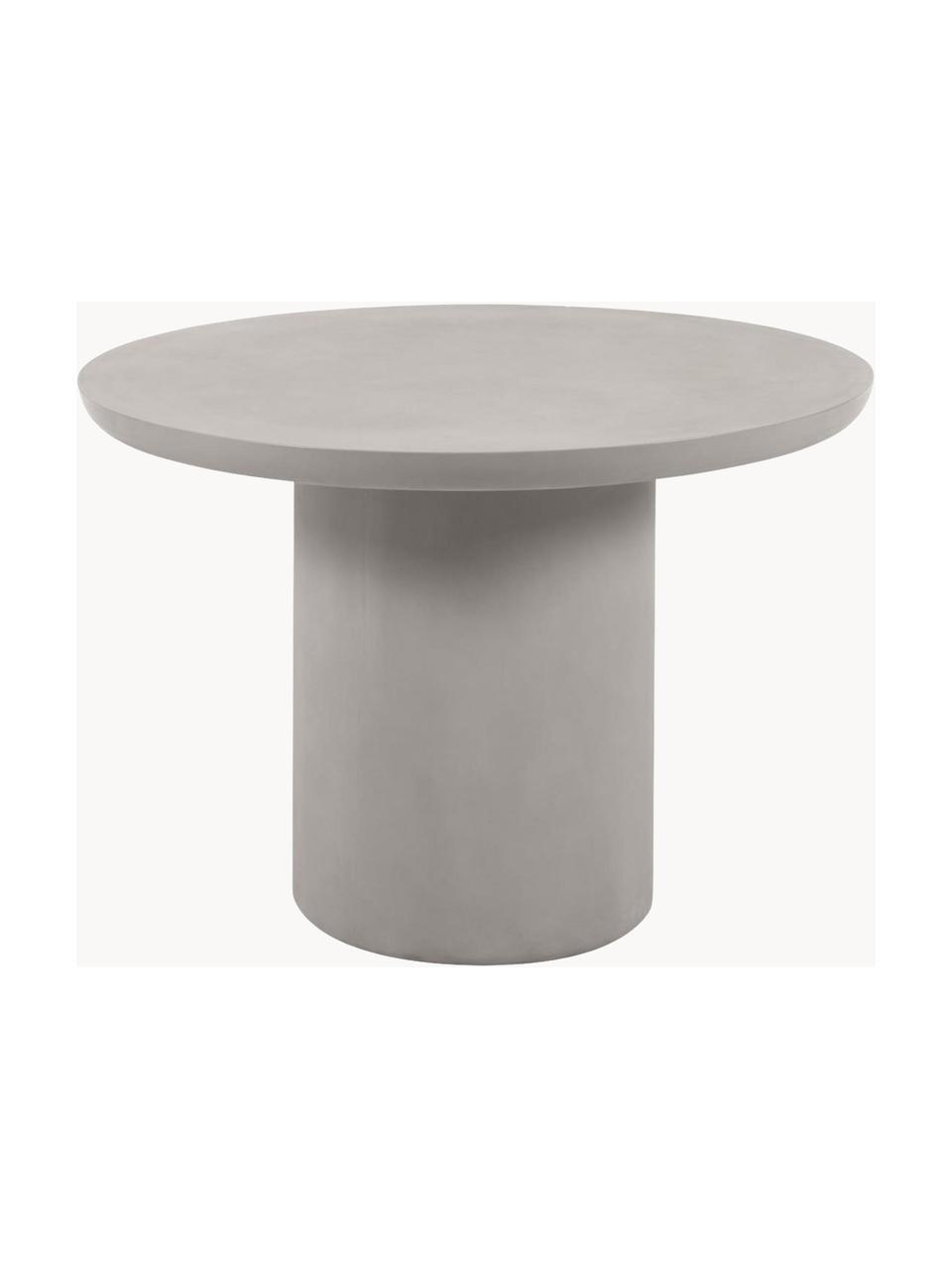 Table de jardin ronde Taimi, Fibre de ciment, en métal, Gris, Ø 110 x haut. 76 cm