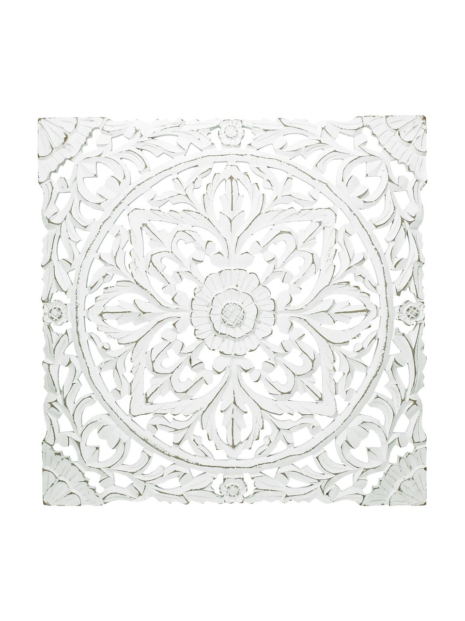 Decoración de pared Marocco, Tablero de fibras de densidad media (MDF), Blanco, An 58 x Al 58 cm