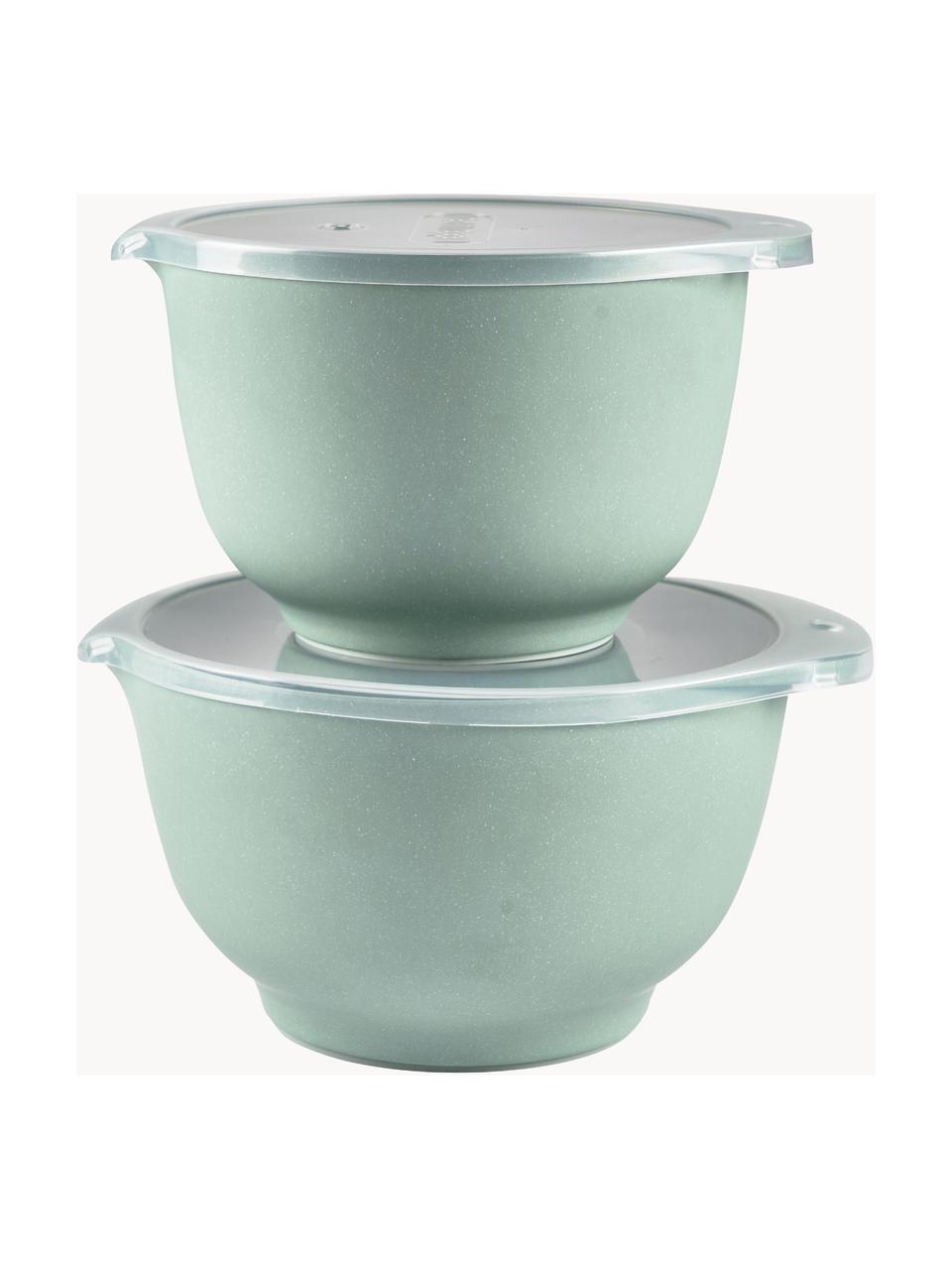 Schalenset Margrethe met deksel, 2-delig, Melamine, Lichtgroen, Set met verschillende formaten