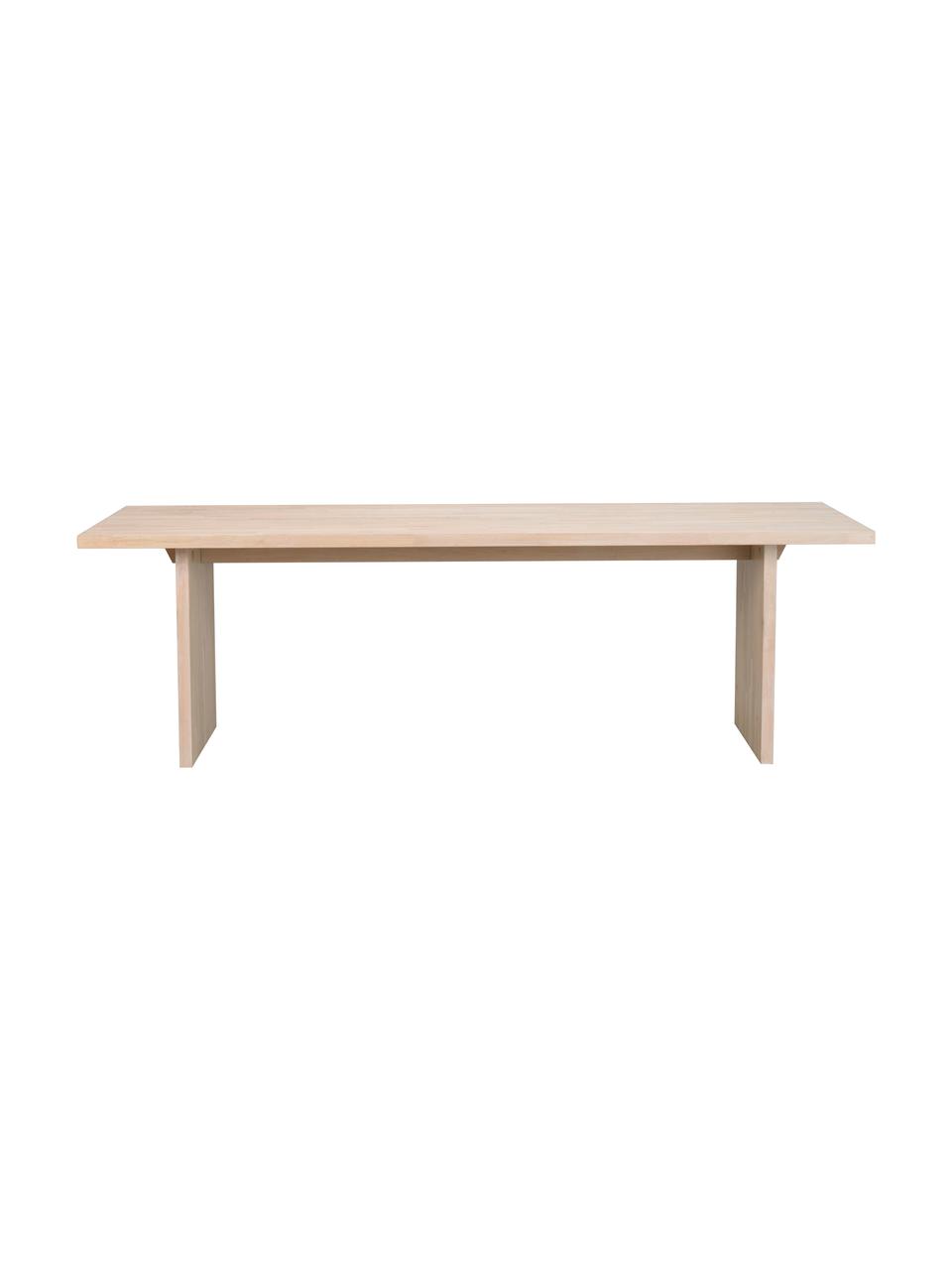 Eettafel Emmett van eikenhout, 240 x 95 cm, Massief eikenhout, geolied, FSC-gecertificeerd, Licht eikenhout, B 240 x D 95 cm