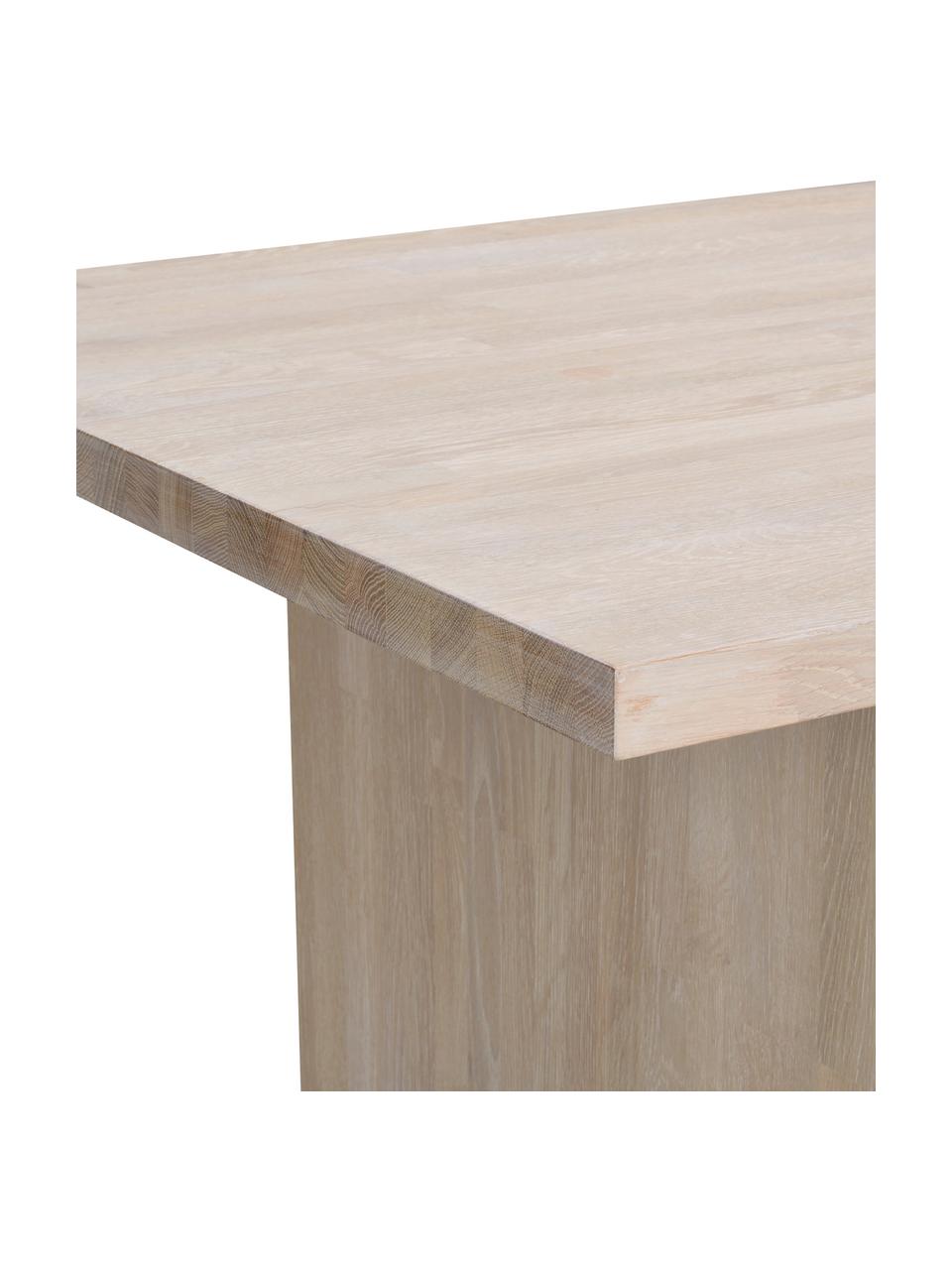 Mesa de comedor de madera de roble Emmett, 240 x 95 cm, Madera de roble maciza aceitada con certificado FSC, Madera maciza beige, An 240 x F 95 cm