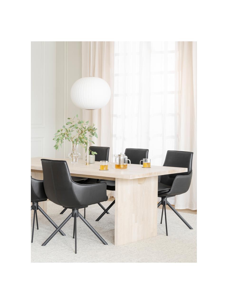 Mesa de comedor de madera de roble Emmett, 240 x 95 cm, Madera de roble maciza aceitada con certificado FSC, Madera de roble clara, An 240 x F 95 cm