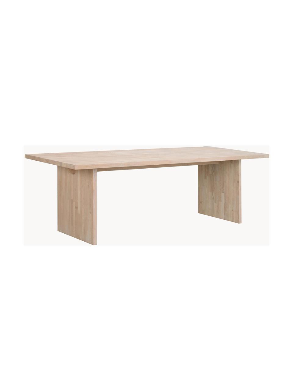 Mesa de comedor de madera de roble Emmett, 240 x 95 cm, Madera de roble maciza aceitada con certificado FSC, Madera de roble clara, An 240 x F 95 cm