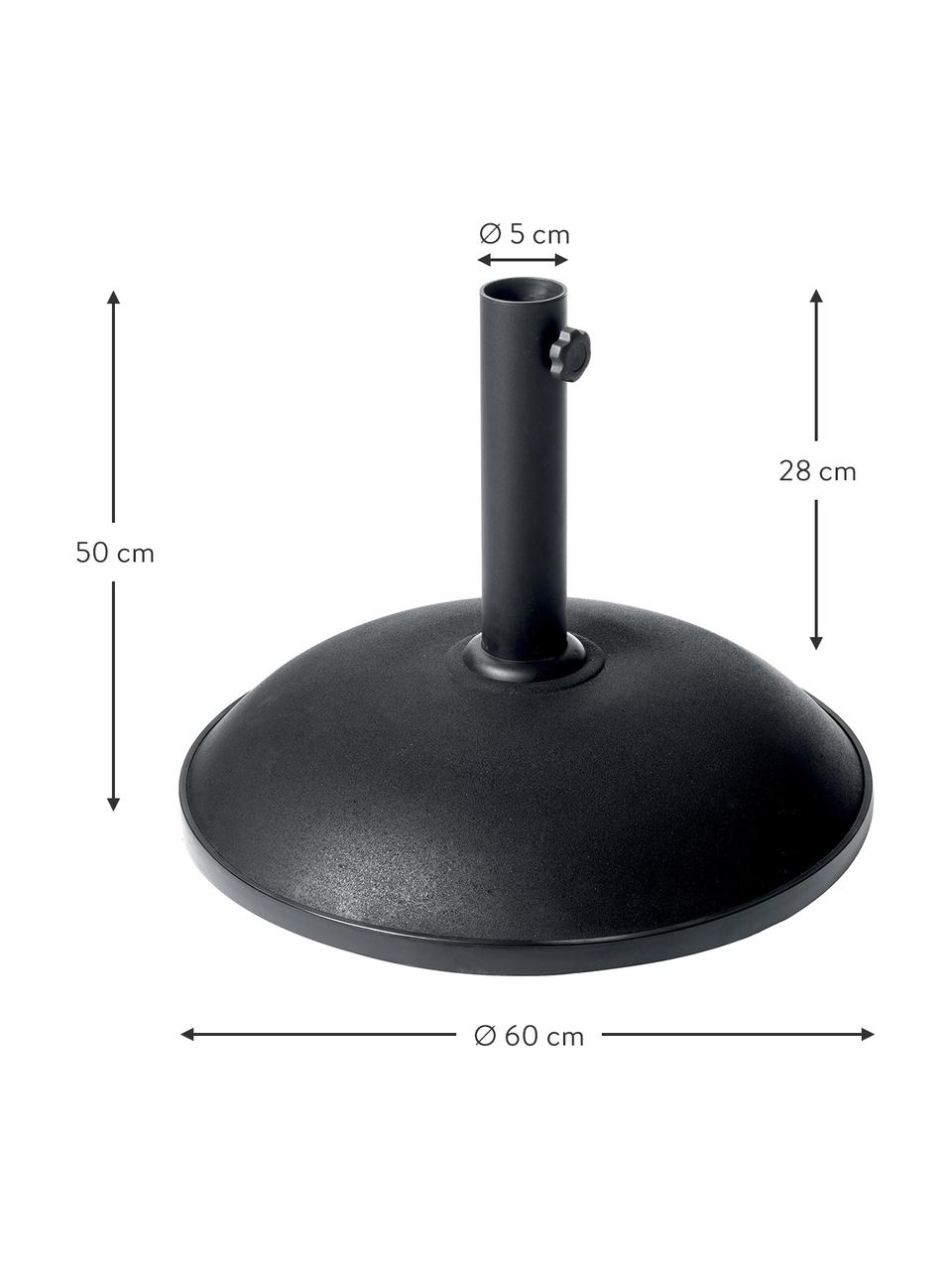 Pied de parasol noir Umbrella, Noir, Ø 60 x haut. 50 cm