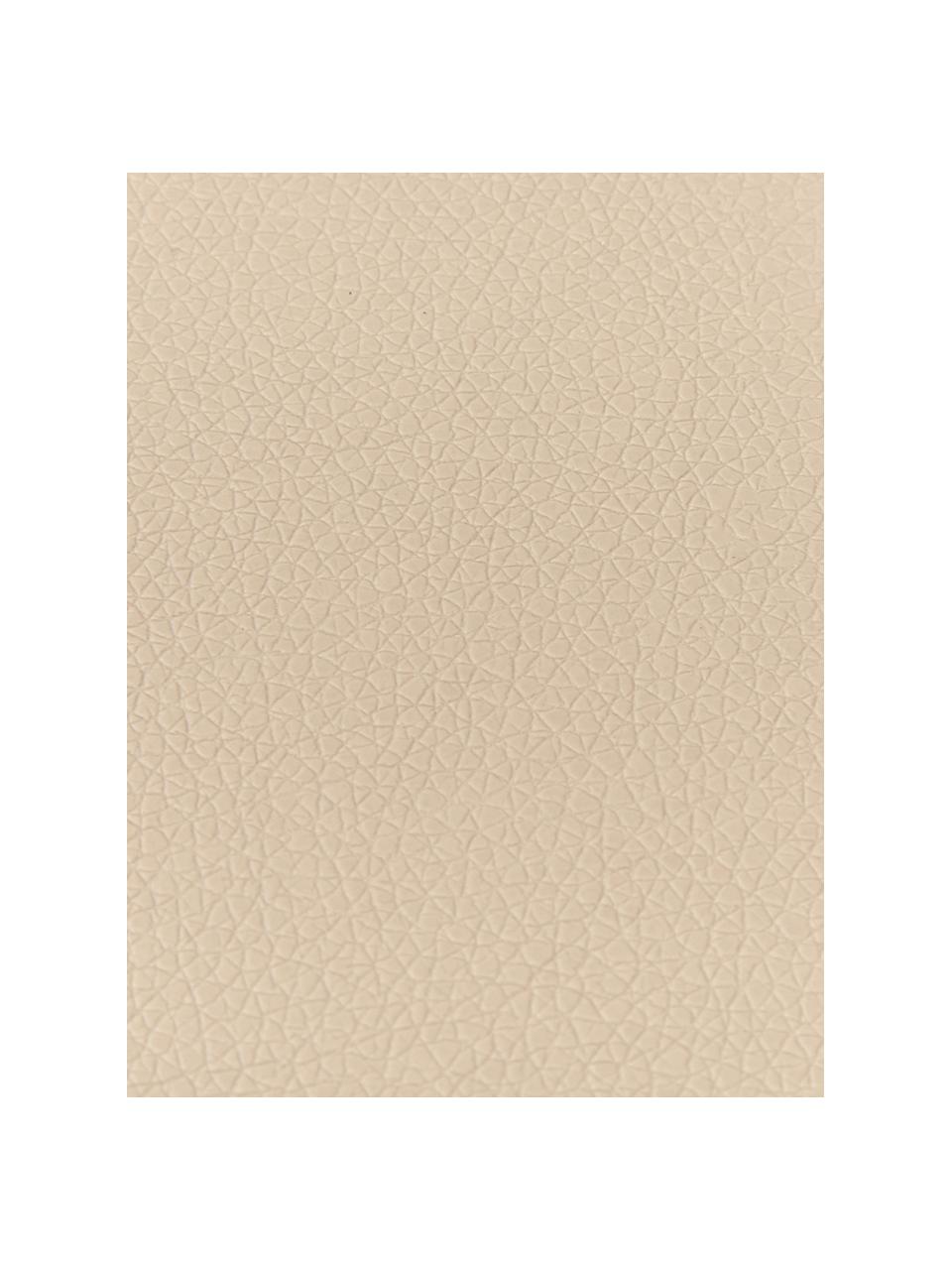 Eckige Kunstleder-Untersetzer Pik in Beige, 4 Stück, Kunstleder (PVC), Beige, B 10 x L 10 cm