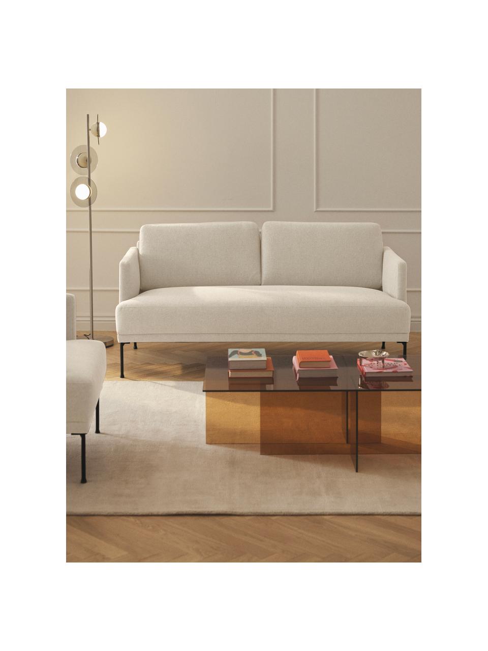 Sofa Fluente (2-Sitzer), Bezug: 100 % Polyester Der strap, Gestell: Massives Kiefernholz, Bir, Webstoff Off White, B 166 x T 85 cm