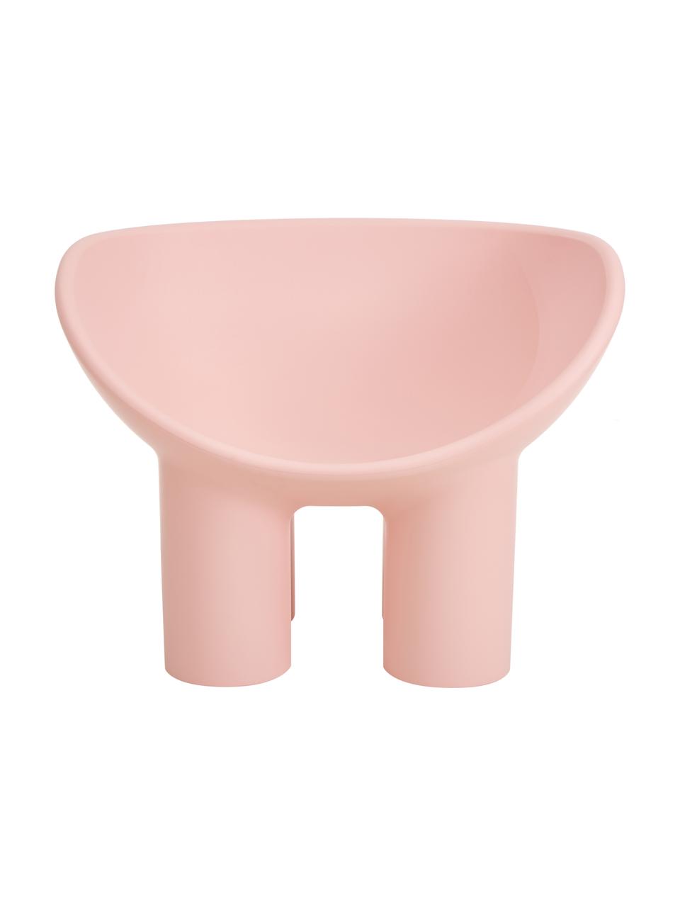 Design fauteuil Roly Poly in roze, Polyethyleen, vervaardigd volgens het rotatiegietprocédé, Roze, B 84 x H 57 cm