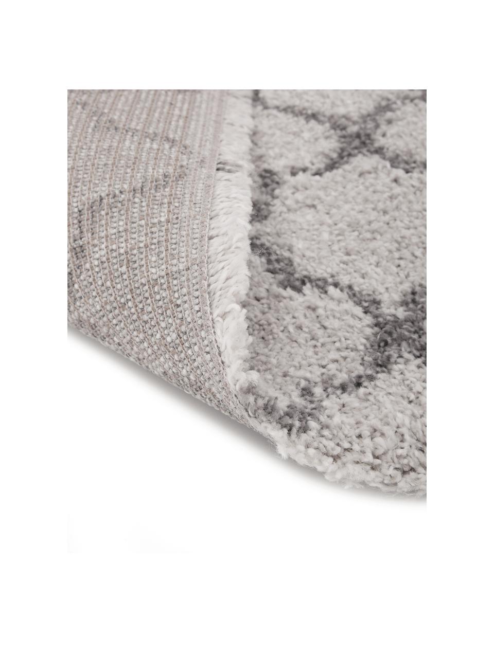 Tapis épais crème-gris Grace, Blanc crème, gris, imprimé, larg. 120 x long. 170 cm (taille S)