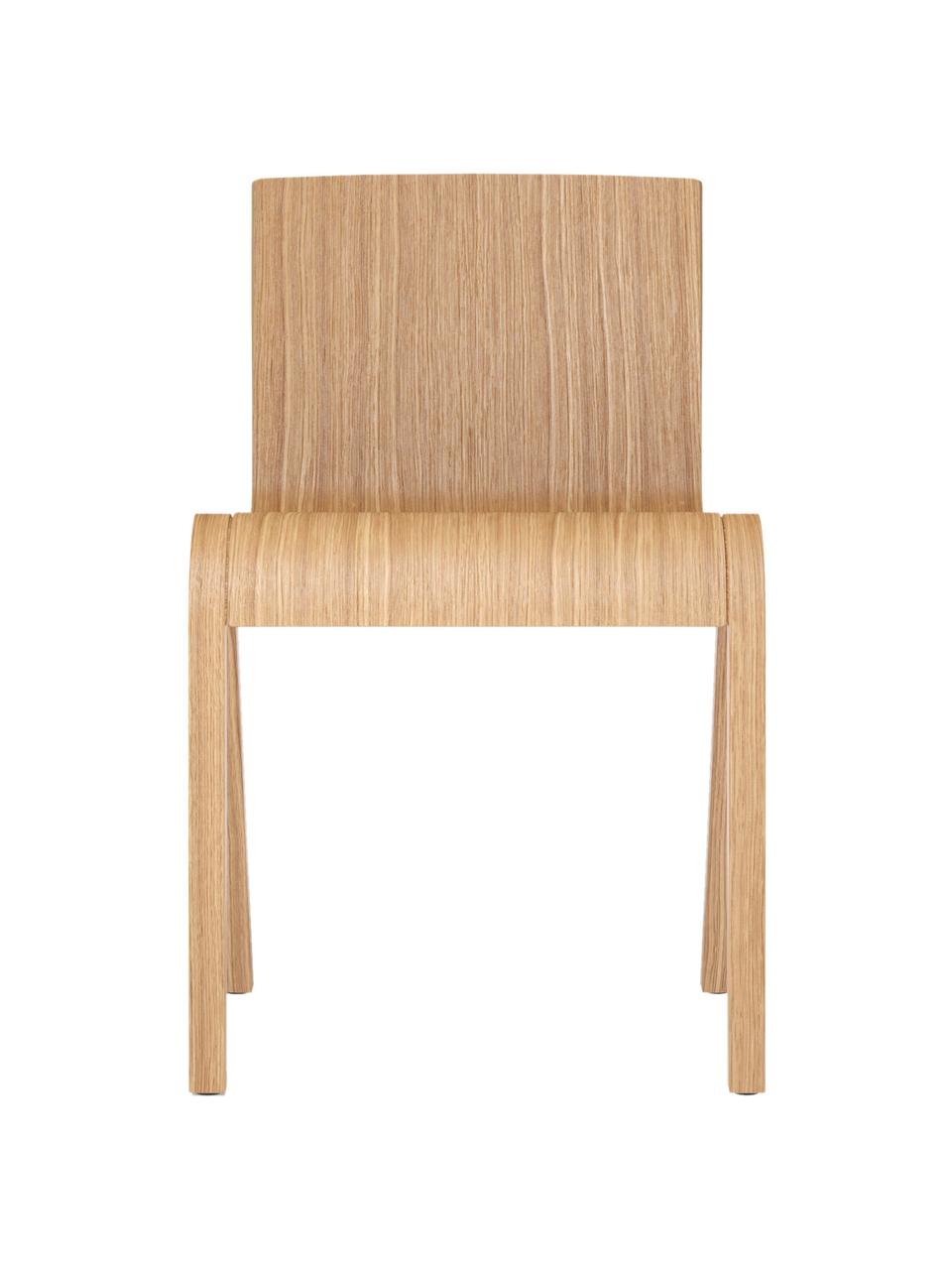 Krzesło z drewna dębowego Ready Dining, Stelaż: drewno dębowe lakierowane, Nogi: drewno dębowe lakierowane, Jasne drewno dębowe, S 47 x G 50 cm