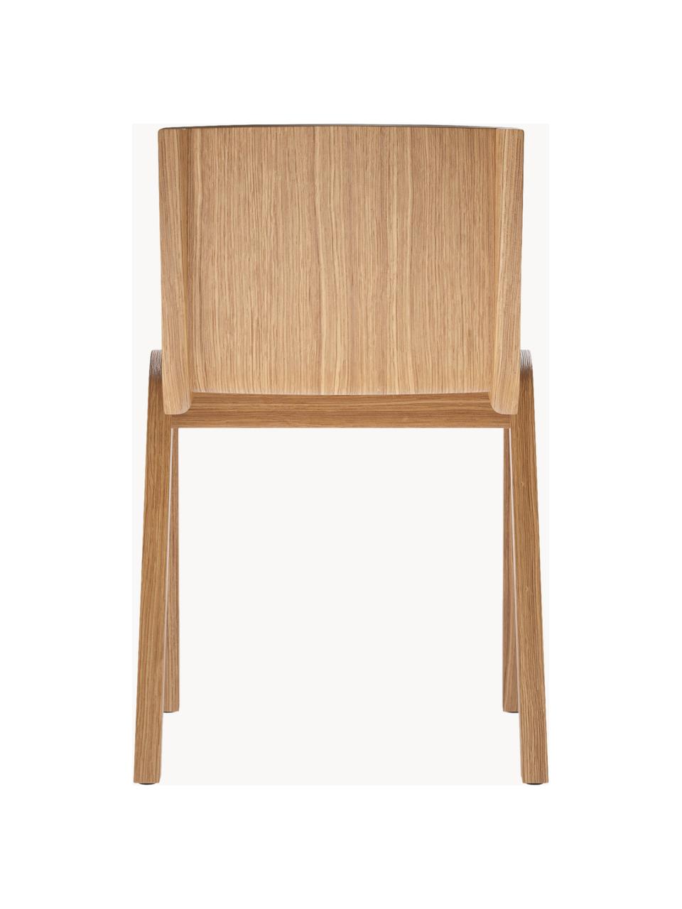 Houten stoel Ready Dining van eikenhout, Frame: gelakt eikenhout, Poten: gelakt eikenhout, Licht eikenhout, B 47 x H 50 cm