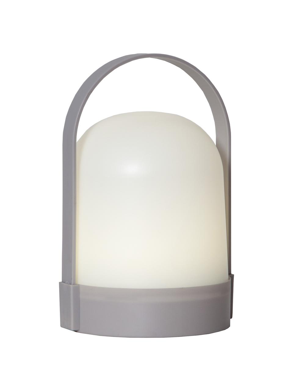 Kleine Mobile Tischlampe Lette mit Timer, Lampenschirm: Kunststoff, Weiß, Grau, Ø 14 x H 22 cm