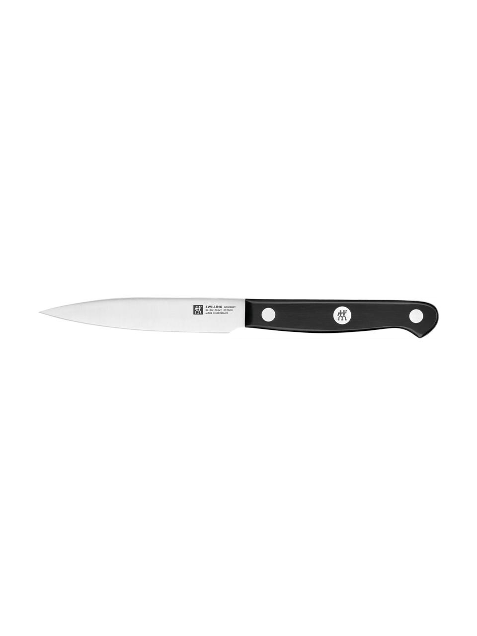 Bloque de cuchillos autoafilables Gourmet , 7 pzas., Cuchillo: acero inoxidable, Negro, Set de diferentes tamaños