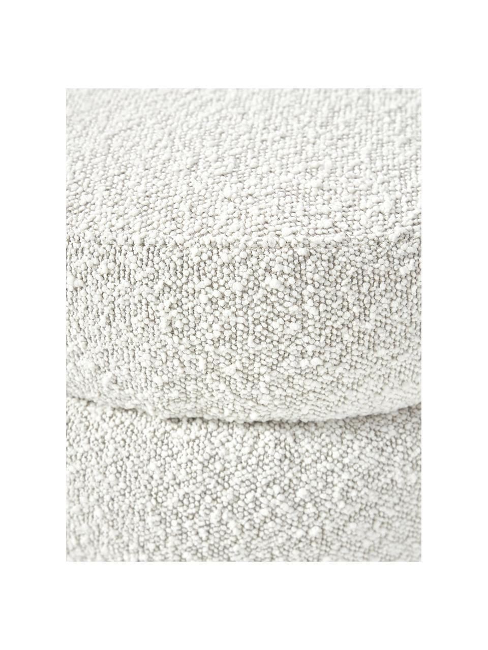 Bouclé-Hocker Alto, Bezug: Bouclé (100 % Polyester) , Gestell: Massives Kiefernholz, Spe, Bouclé Off White, Ø 42 x H 47 cm
