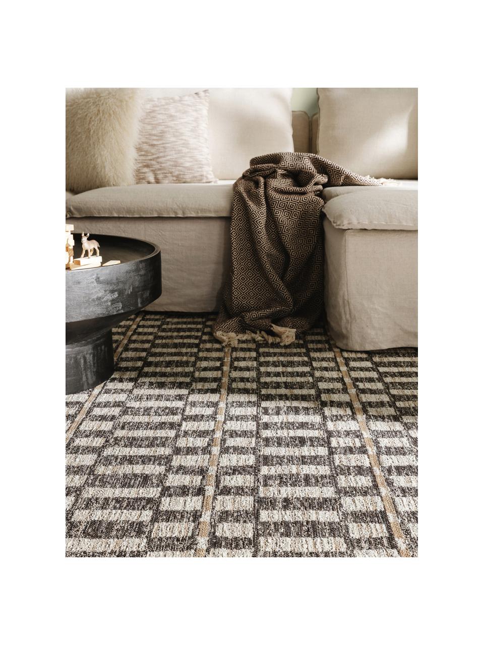 Vzorovaný koberec Elena, 65 % polyester, 35 % juta, Taupe, béžová, Š 120 cm, D 170 cm (velikost S)