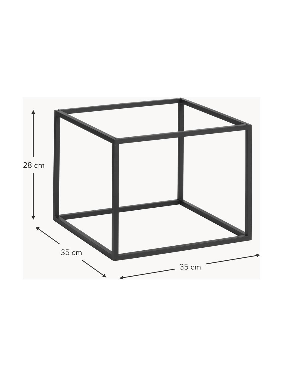 Modulární podstava z kovu Frame, Š 35 cm, Hliník s práškovým nástřikem, Černá, Š 35 cm, V 28 cm