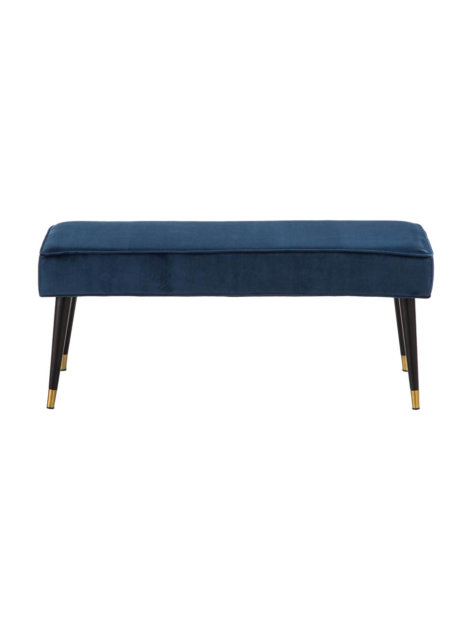 Banquette en velours Beverly, Bleu foncé