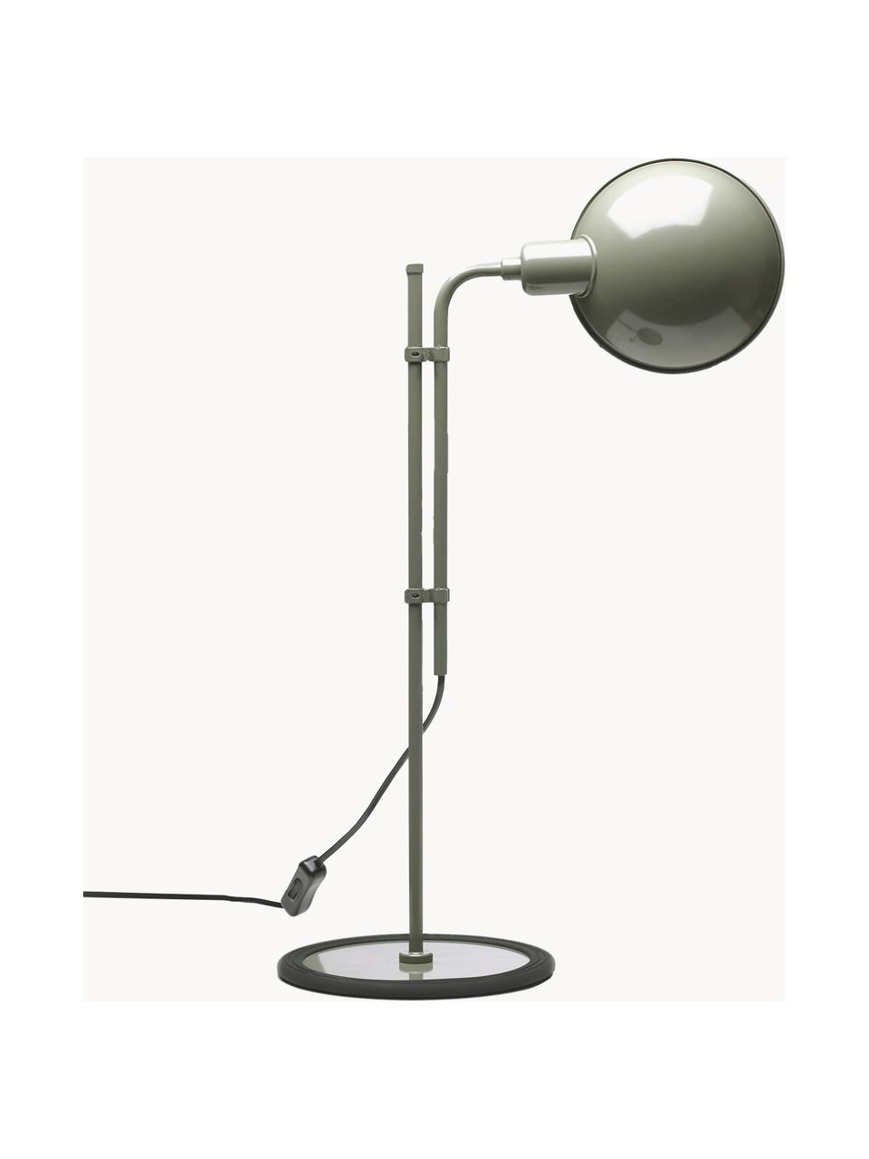 Grosse Schreibtischlampe Funiculí mit verstellbarem Lampenschirm, Lampenschirm: Aluminium, beschichtet, Greige, glänzend, B 20 x T 36 cm