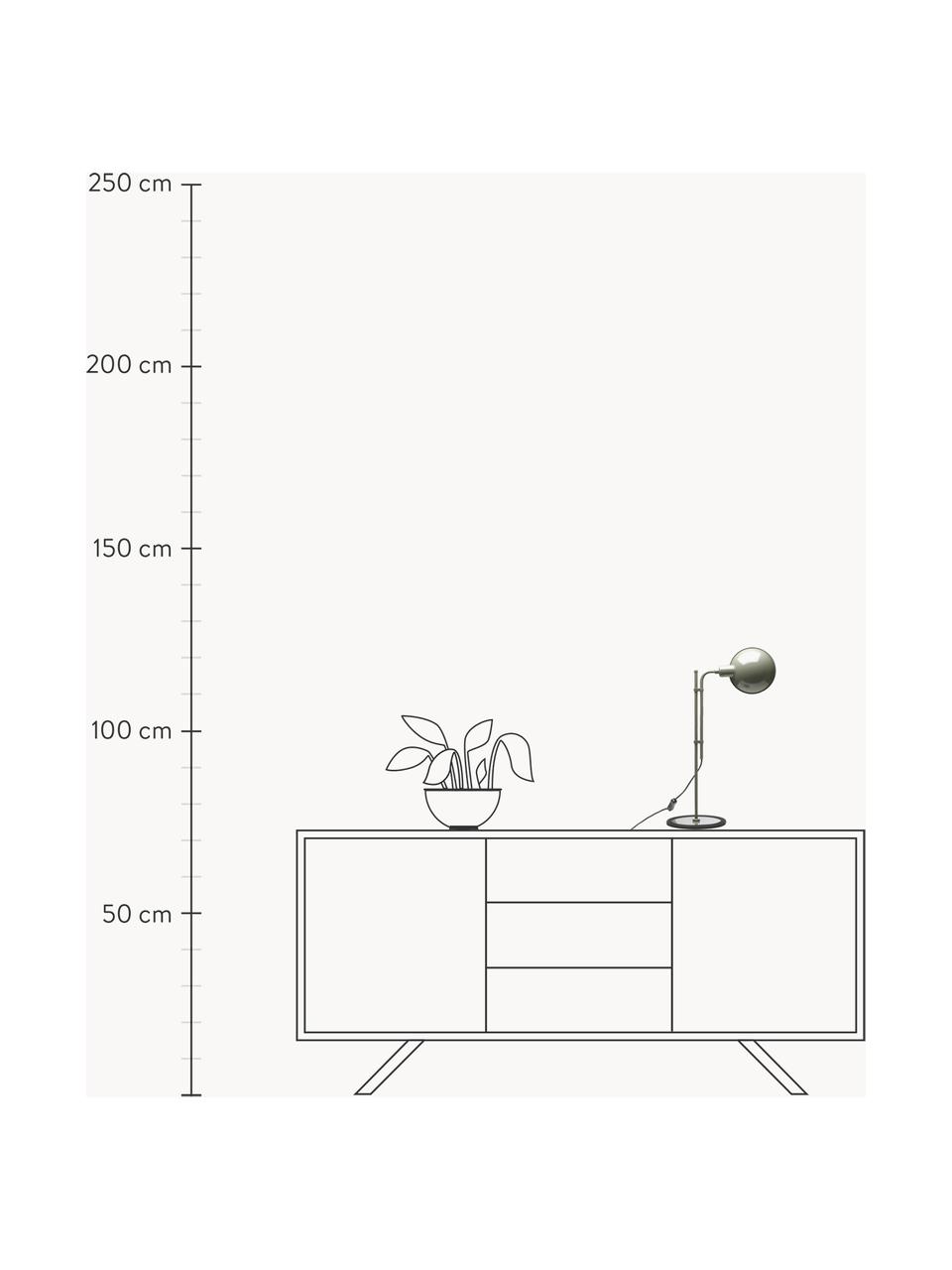 Große Schreibtischlampe Funiculí mit verstellbarem Lampenschirm, Lampenschirm: Aluminium, beschichtet, Greige, glänzend, B 20 x T 36 cm