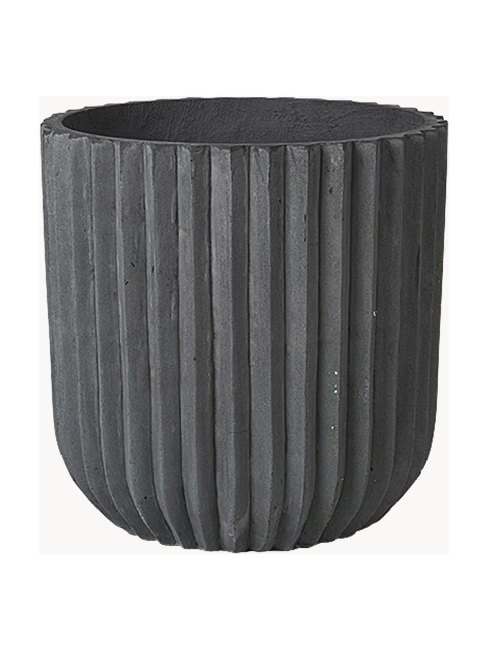 Macetero Zylinder, Arcilla de fibra, Gris antracita, Ø 50 x Al 50 cm