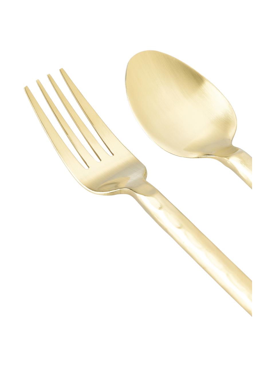 Cubertería dorado mate martillado Miles, Dorado mate, 4 comensales (20 pzas.)