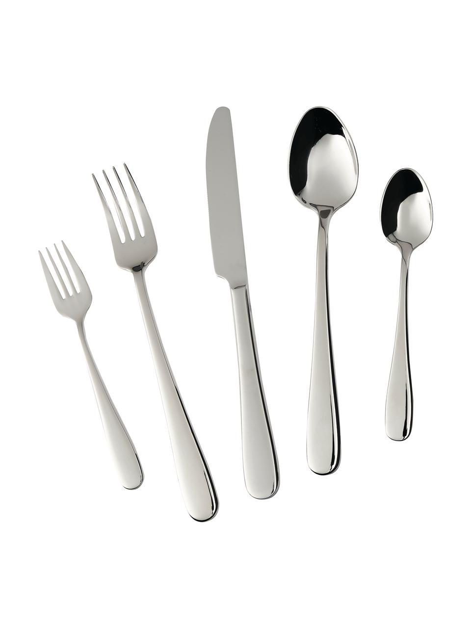 Cubertería pulida Francine, 4 comensales (20 pzas.), Plateado muy pulido, 4 comensales (20 pzas.)
