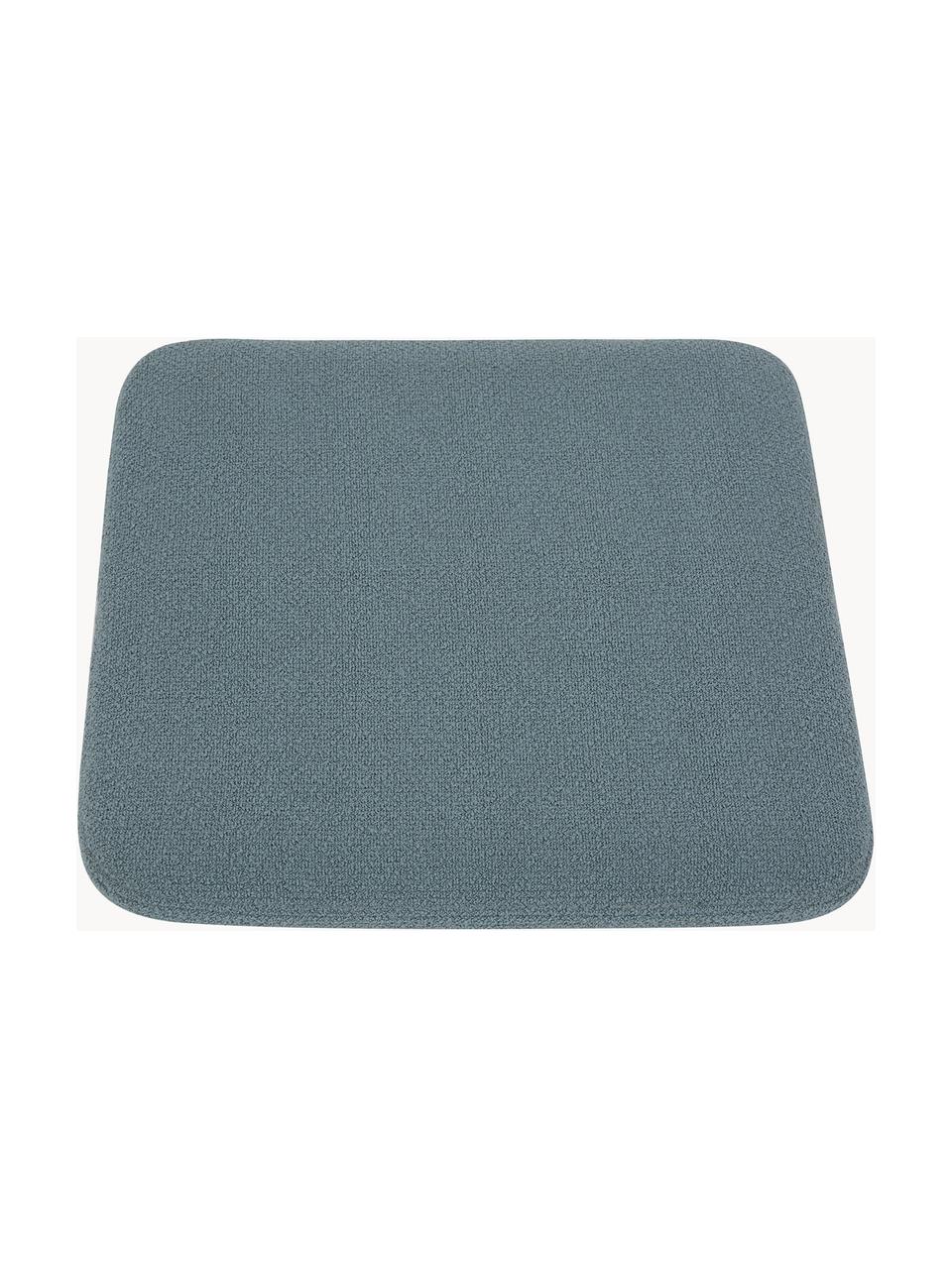 Bouclé-Sitzkissen Curva für Hocker, Hülle: Bouclé (Polyester, 92 % r, Graublau, B 32 x L 28 cm