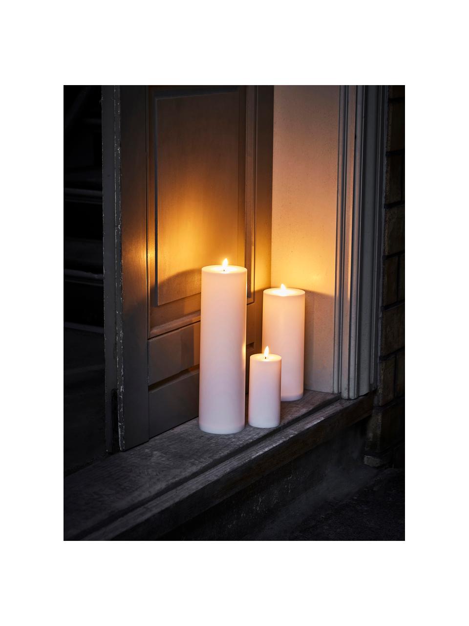 Bougie LED House, haut. 35 cm, Plastique, Blanc, Ø 10 x haut. 35 cm