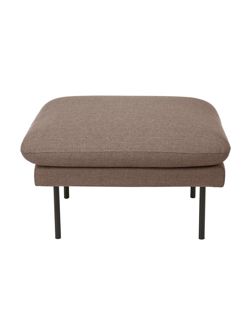 Reposapiés puf Moby, Tapizado: poliéster Alta resistenci, Estructura: madera de pino maciza con, Patas: metal, Tejido gris pardo, An 78 x Al 48 cm