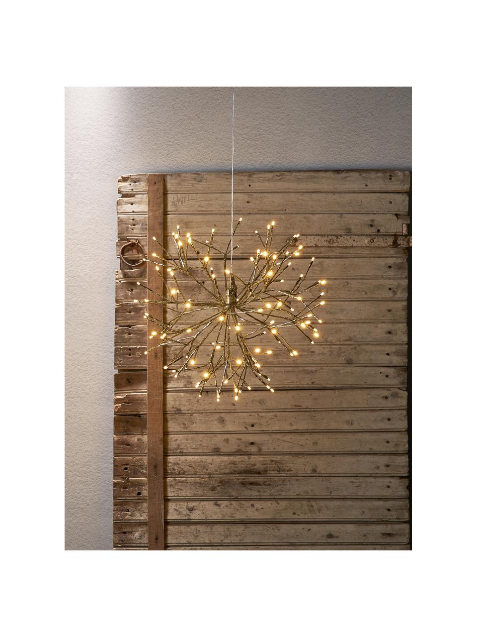 Outdoor LED-Weihnachtsdekoration Winny, Ø 50 cm, Rahmen: Metall, Goldfarben, Ø 50 x H 45 cm