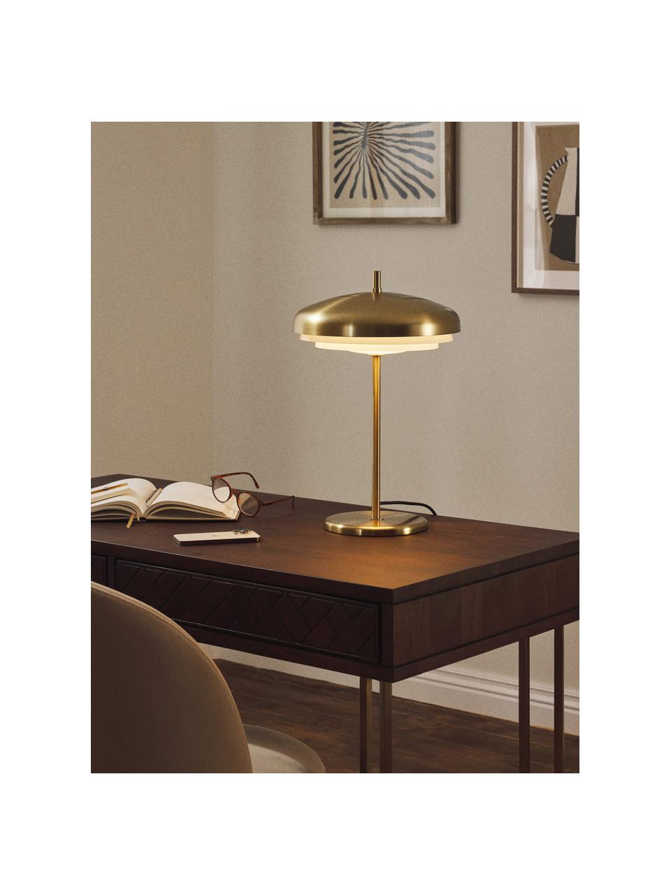 Lampe à poser Enzo, Blanc, doré, Ø 31 x haut. 47 cm