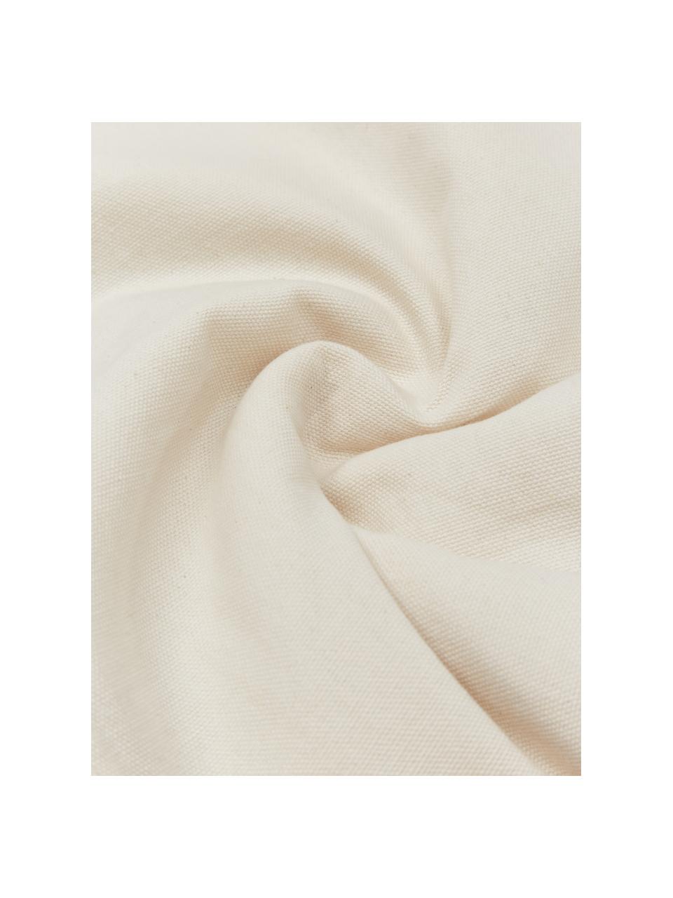 Poszewka na poduszkę z bawełny Ilari, 100% bawełna, Odcienie kremowego, S 45 x D 45 cm