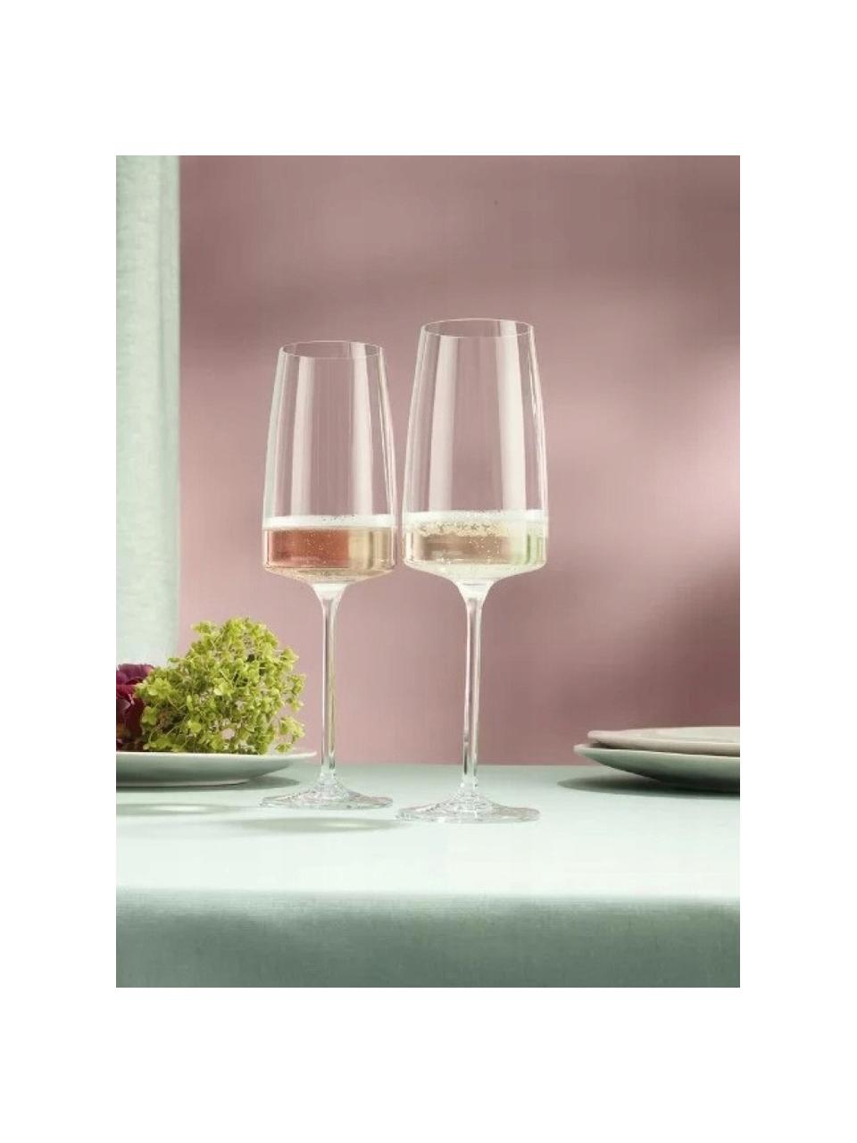 Flûtes à champagne en cristal Vivid Senses, 2 pièces, Verre cristal Tritan, Transparent, Ø 7 x haut. 24 cm, 380 ml