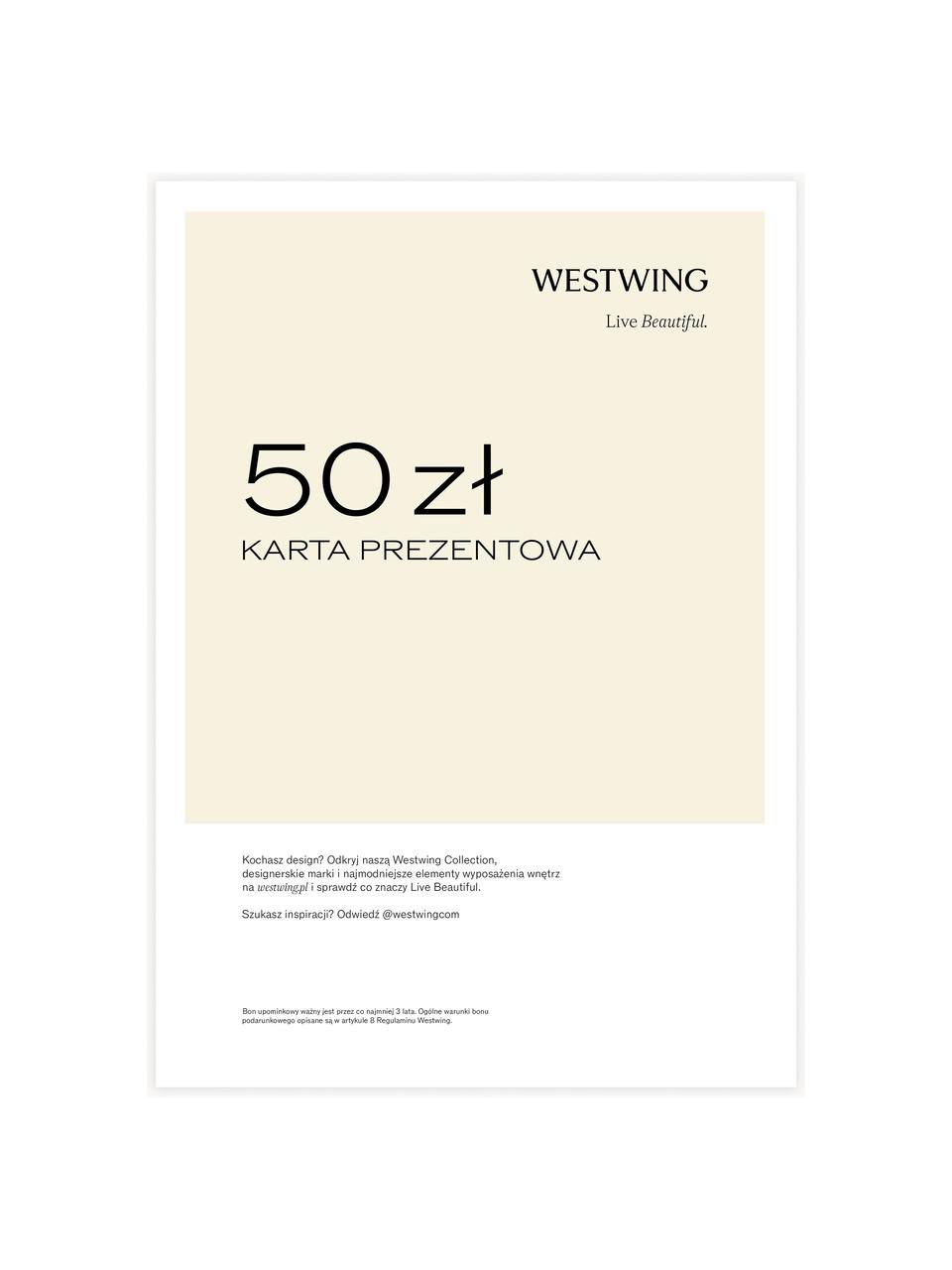 Karta prezentowa do wydrukowania, Cyfrowy voucher do samodzielnego wydrukowania i wykorzystania od razu!
Po zaksięgowaniu płatności otrzymasz e-mail z linkiem do Twojego vouchera. Możesz po prostu zapisać plik PDF i wydrukować go., Kremowobiały, czarny, 50