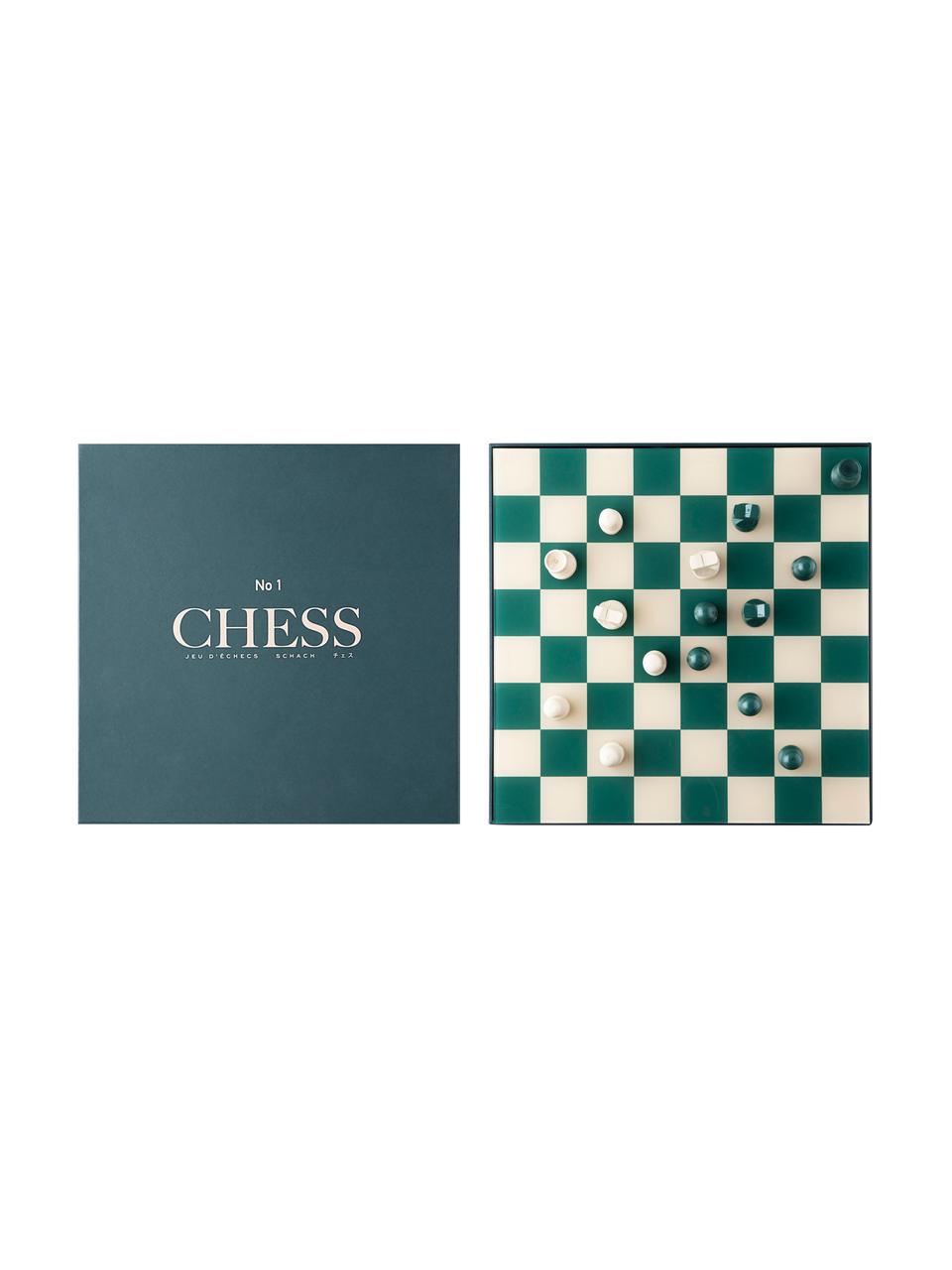 Juego de ajedrez Classic, Papel, acrílico, Beige, verde, An 25 x Al 5 cm