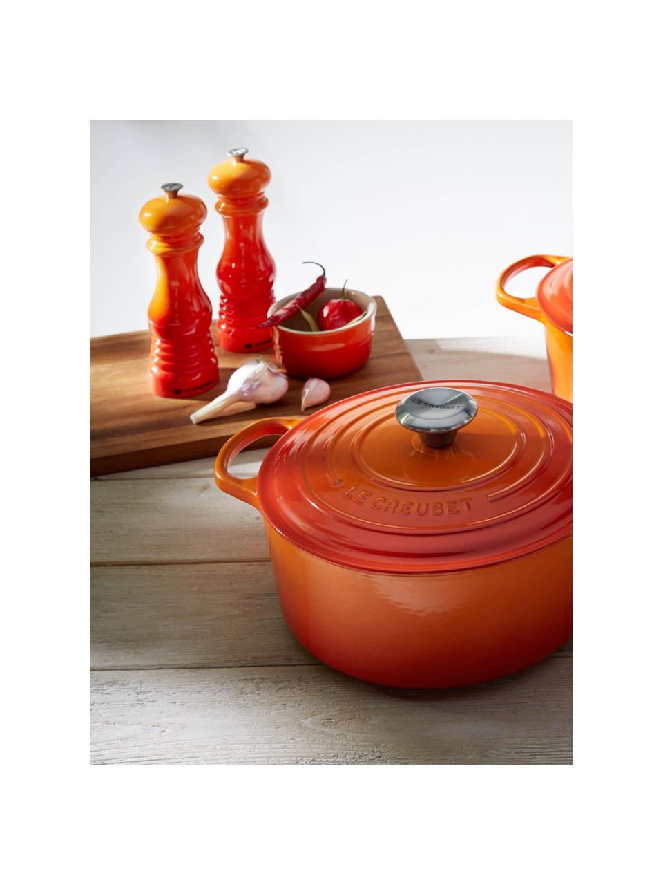 Mlýnek na pepř s keramickým mechanismem Creuset, Červená, oranžová, lesklá, Ø 6 cm, V 21 cm