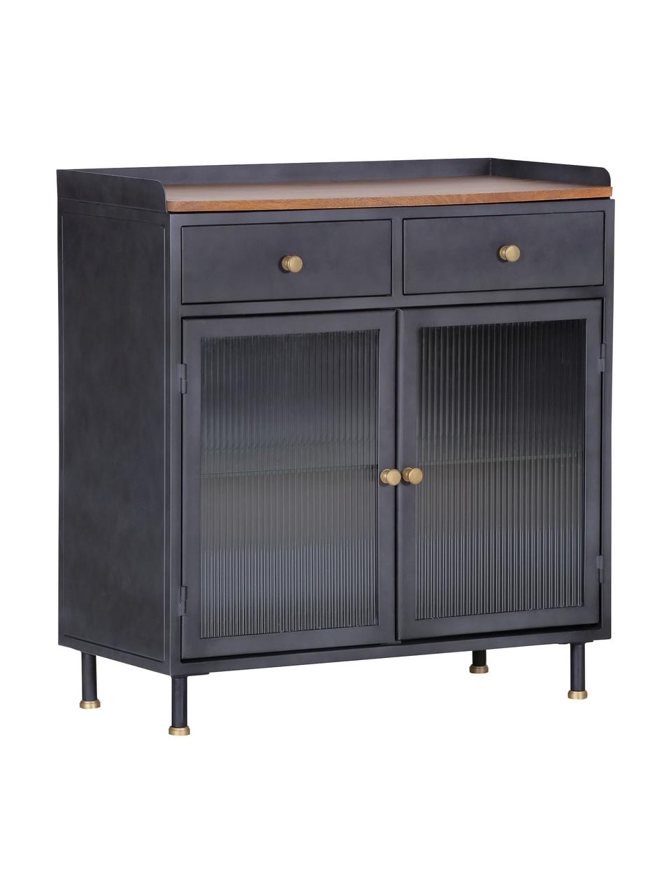 Commode en métal Magnus, Noir