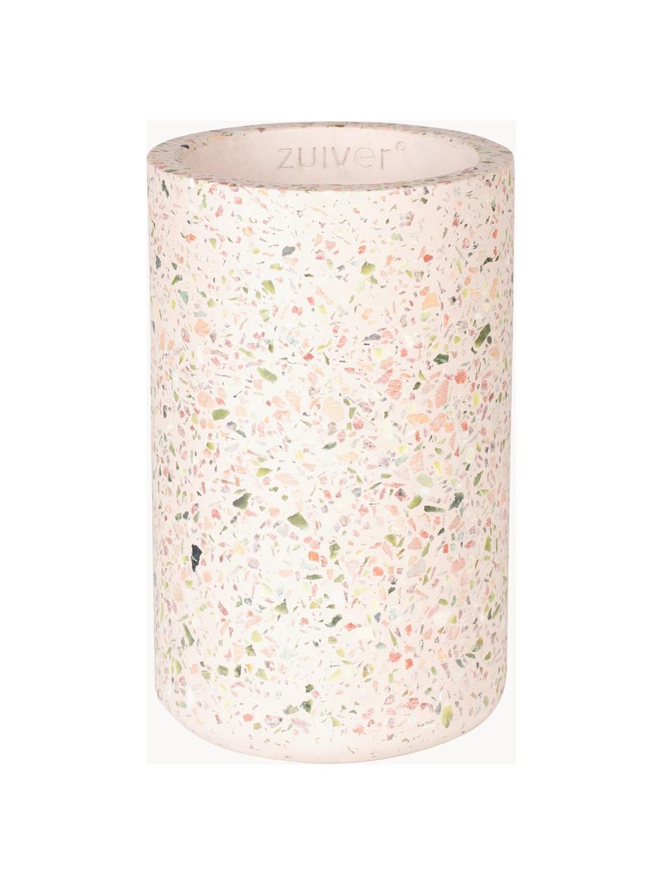 Jarrón de terrazzo Fajen, 25 cm, Terrazo, Rosa claro Terrazzo, Ø 15 x Al 25 cm