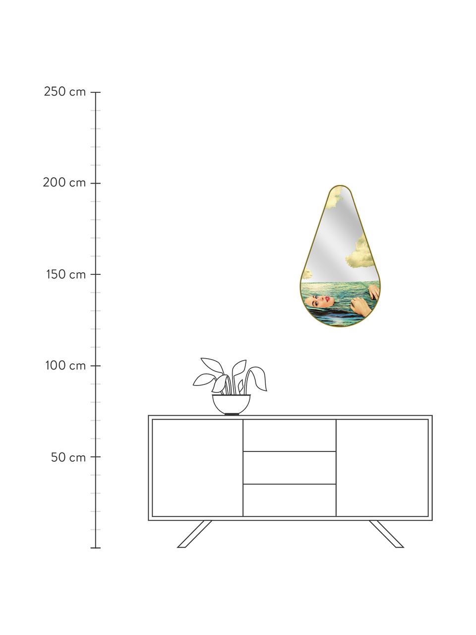 Espejo de pared de diseño Toiletpaper, Espejo: cristal, Parte trasera: tablero de fibras de dens, Mujer en agua, An 45 x Al 81 cm