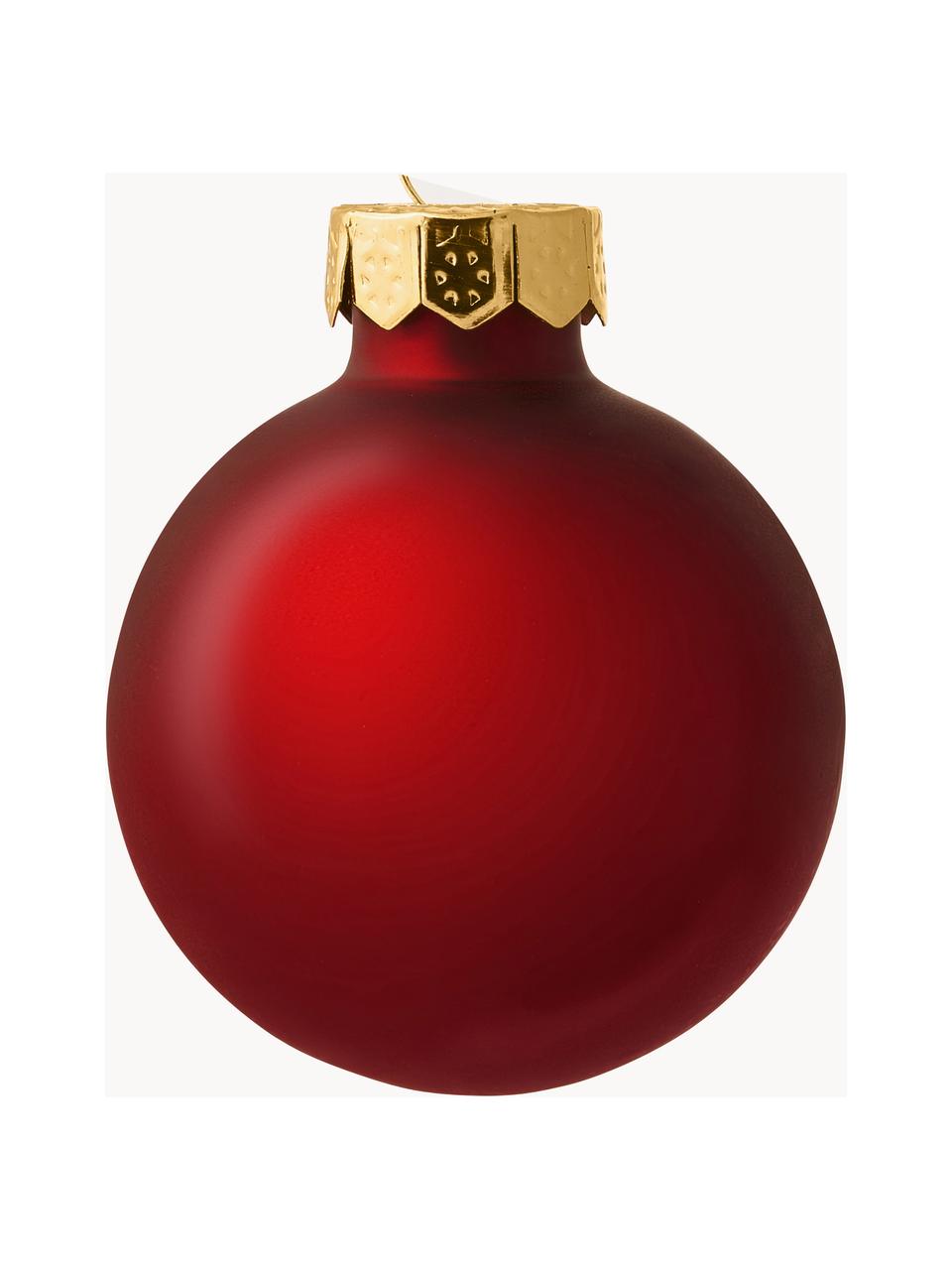 Set 4 palline di Natale Globe, Rosso scuro, Ø 4 cm, 16 pz