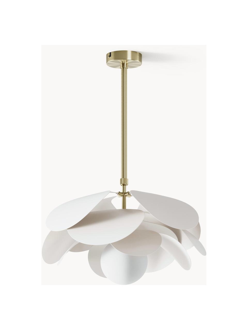 Suspension design Peony, Blanc cassé, doré, Ø 45 x haut. 31 cm