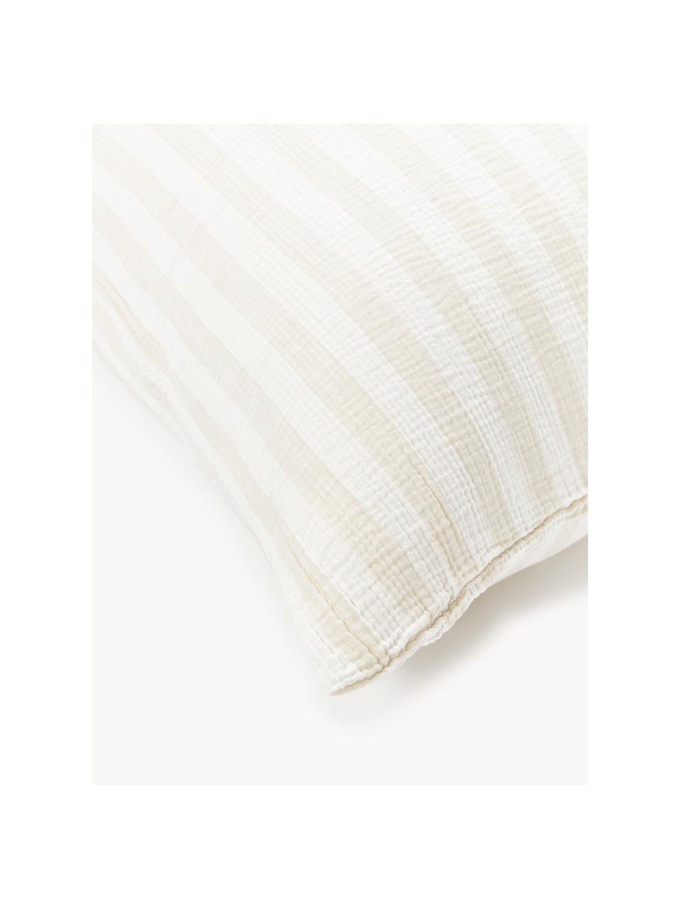 Sábana encimera de muselina Saige, Beige claro, Cama 150/160 cm (240 x 280 cm)