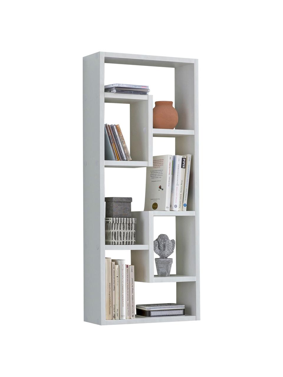 Libreria in bianco opaco Rosalie, Truciolato sventato, Bianco, Larg. 36 x Alt. 90 cm