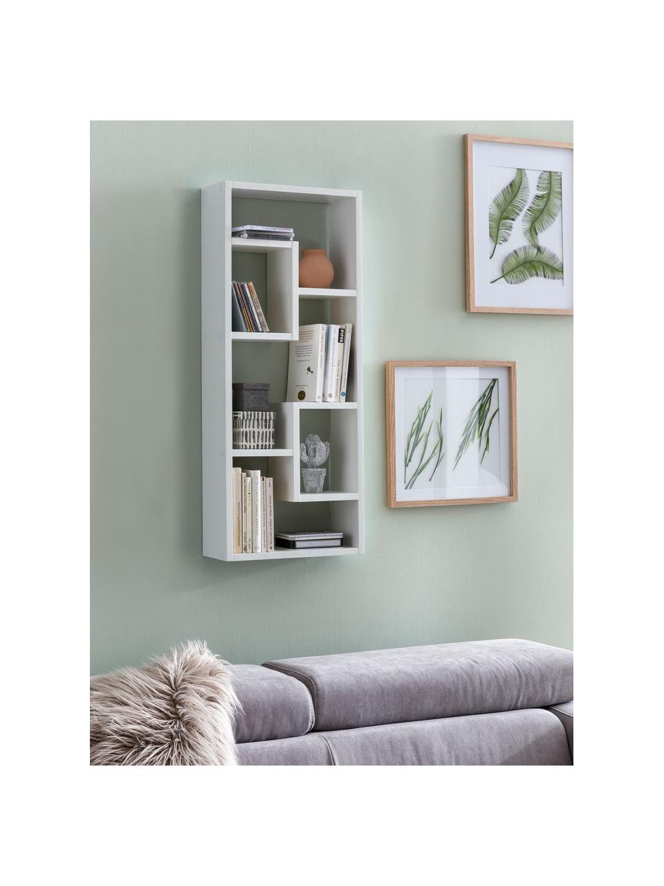 Libreria in bianco opaco Rosalie, Truciolato sventato, Bianco, Larg. 36 x Alt. 90 cm