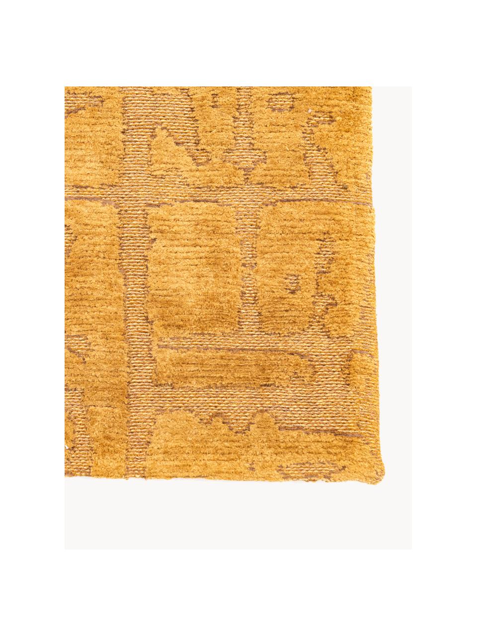 Tapis texturé Perriers, 100 % polyester, Ocre, larg. 80 x long. 150 cm (taille XS)